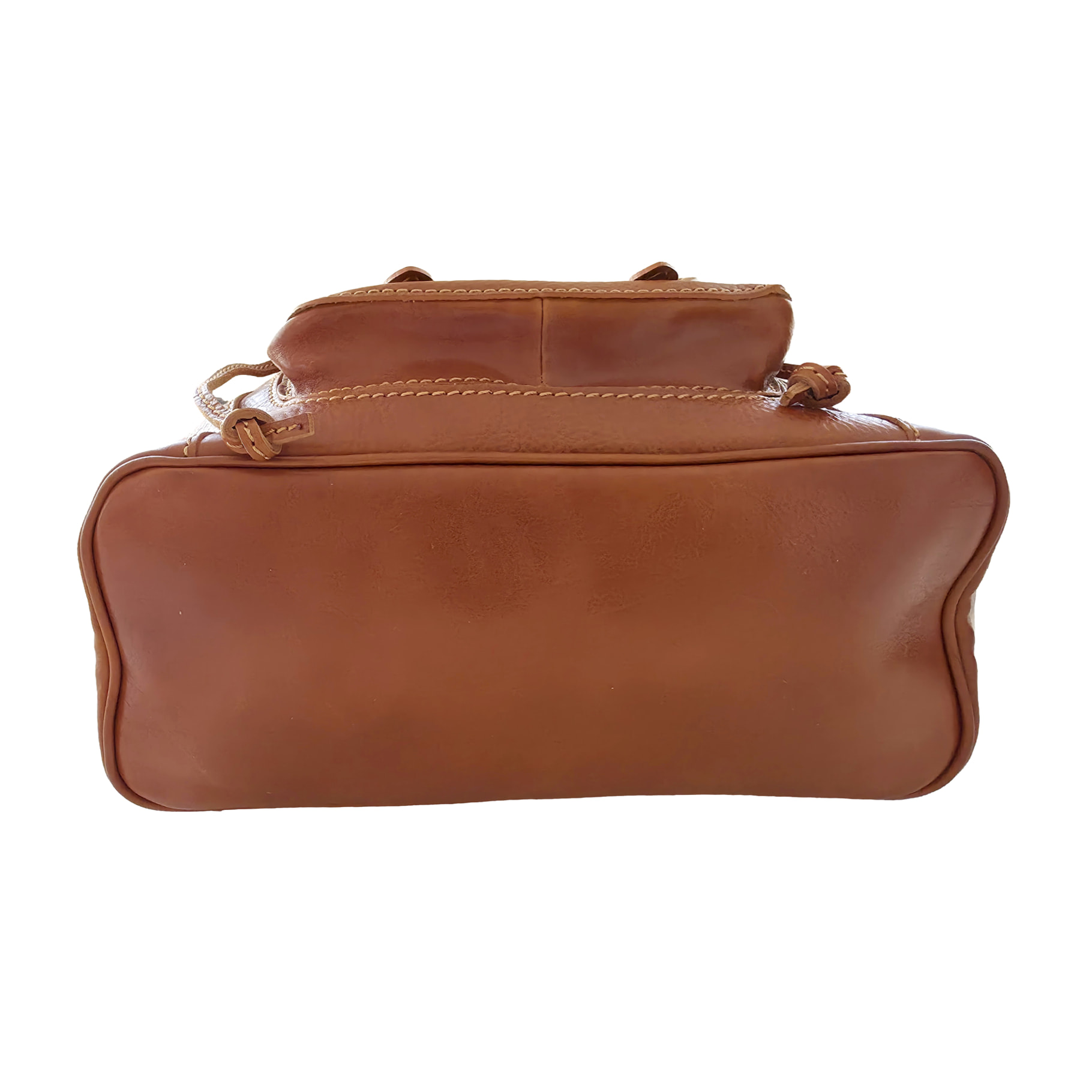 Zaino Donna in Vera Pelle, Zaino Elegante Vintage con Tasca Frontale e Chiusura Magnetica e a Coulisse