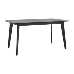 Table rectangulaire 6 personnes en bois noir 150 cm - Oman