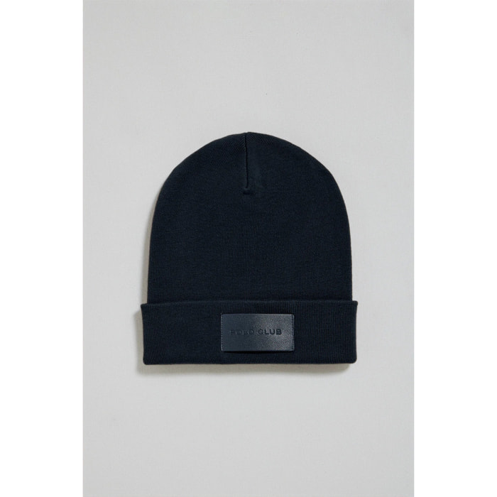 Cappellino Vito in lana blu marino con etichetta Polo Club