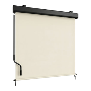 Maki - Tenda da sole verticale manuale a caduta 180x250 cm impermeabile per interno esterno in alluminio beige