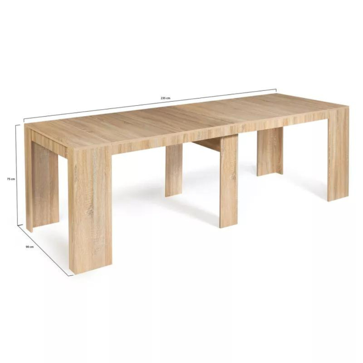 Table console extensible en bois - 2,35 m NOVA