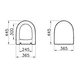 SENTO Cuvette RIM-EX (sans bride) et abattant ultra-fin avec frein de chute (7748B003-0075 + 120-003R009)