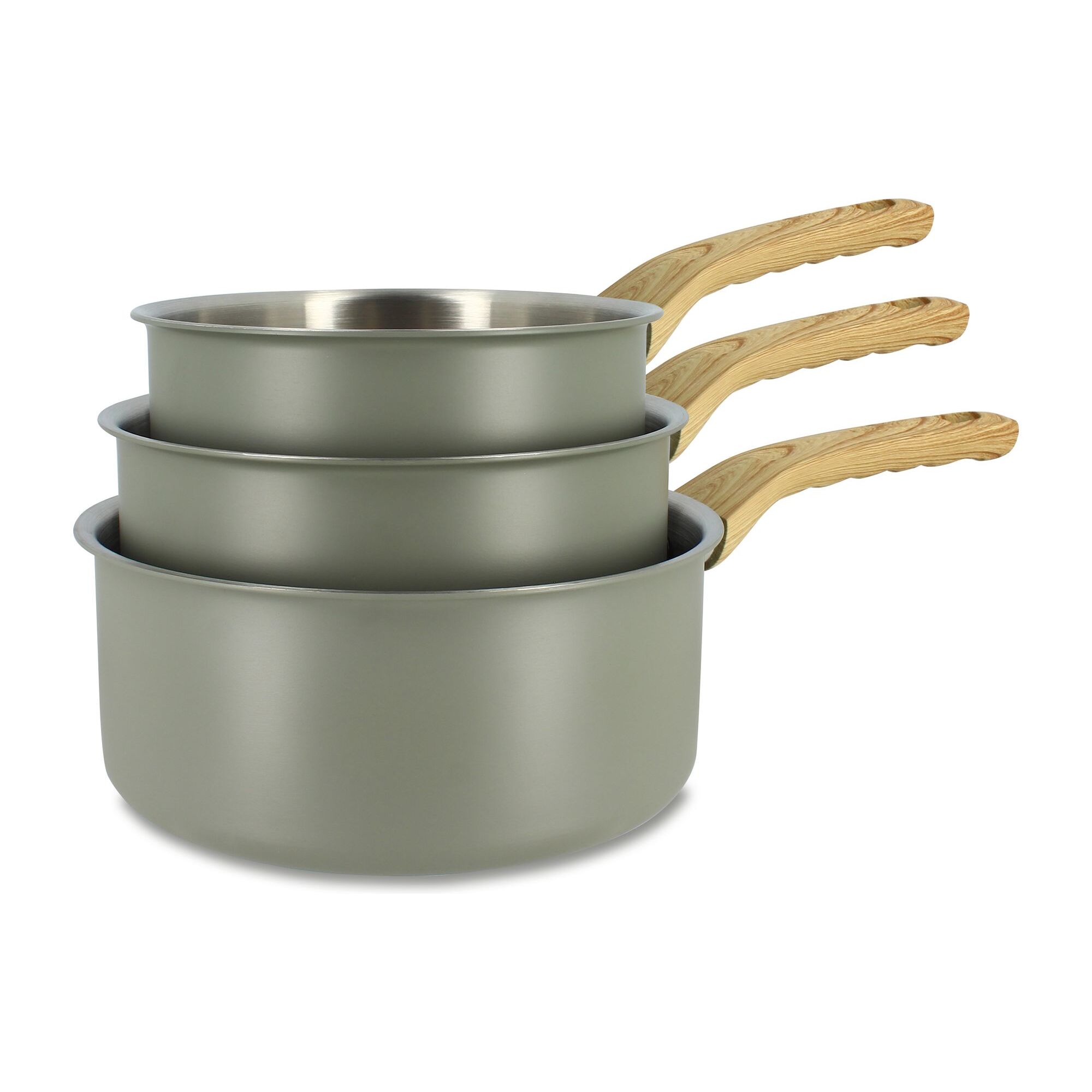 Lot de 3 casseroles en acier inoxydable - tous feux EASYNOX