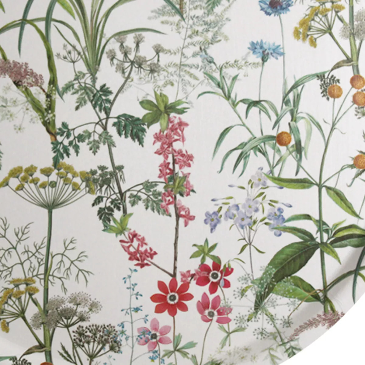 Plateau bois imprimé rose vert Prairie legere beige