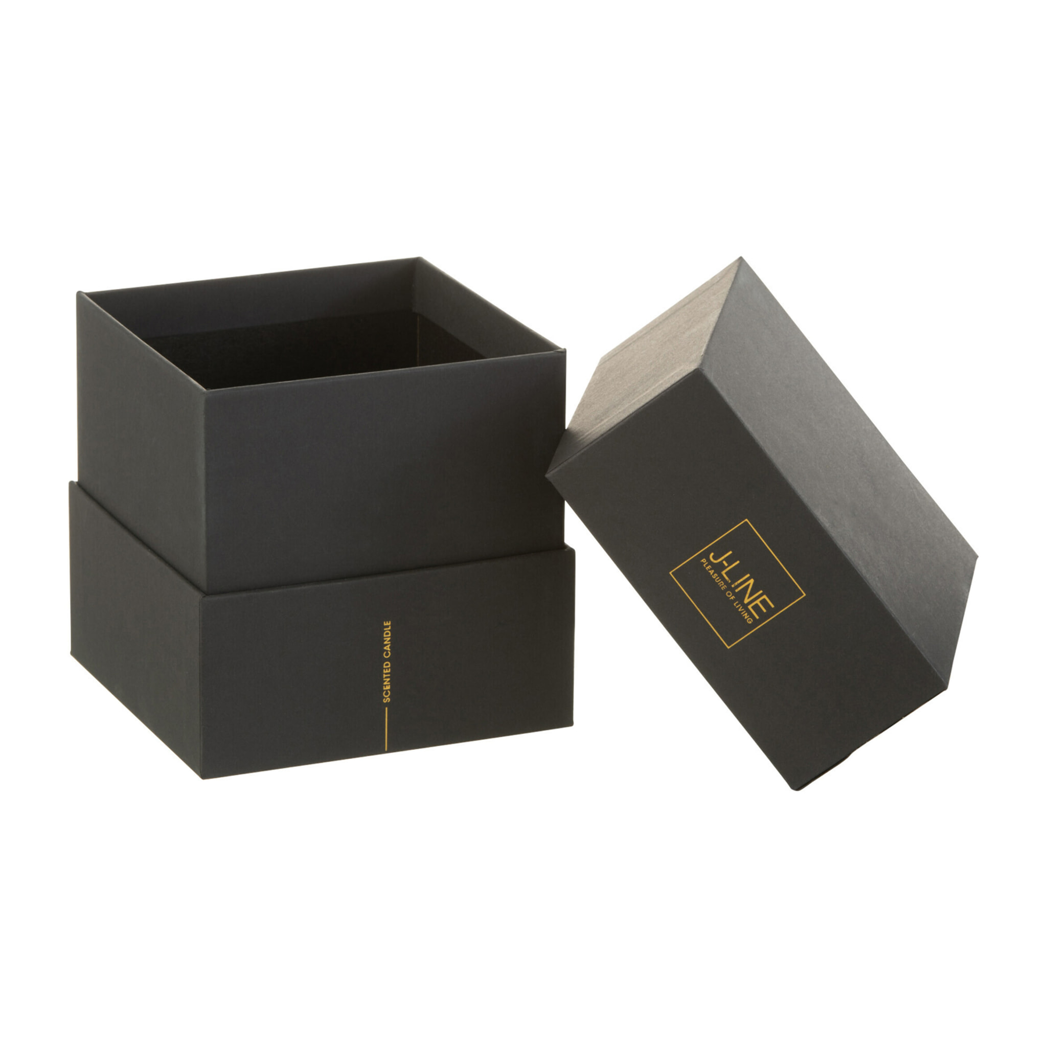 J-Line bougie parfumée Noa - Spicy Twilight - verre - noir - small - 35H