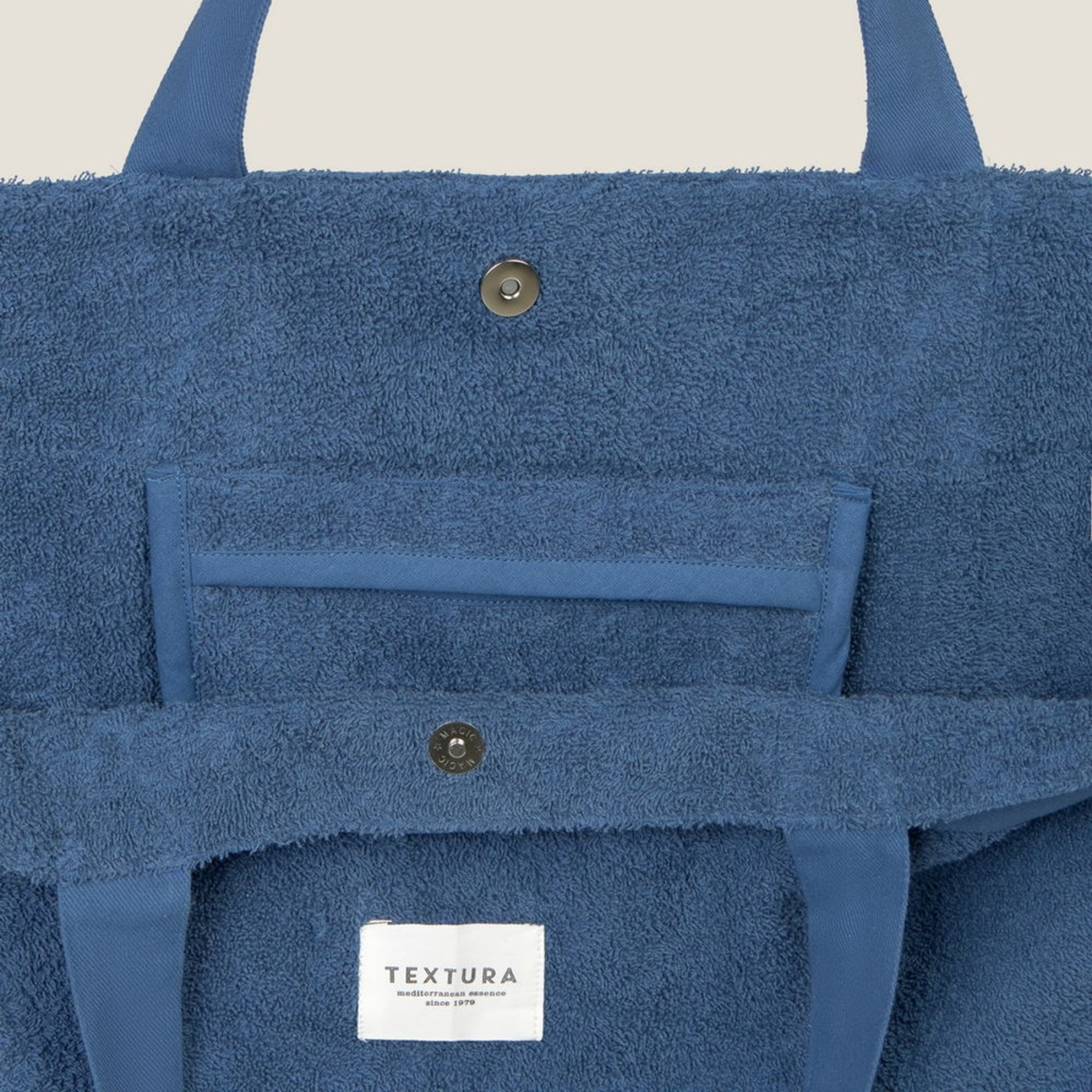 Bolso de playa rizo Riza color azul Algodón y poliéster