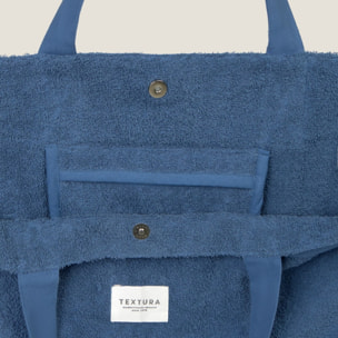 Bolso de playa rizo Riza color azul Algodón y poliéster