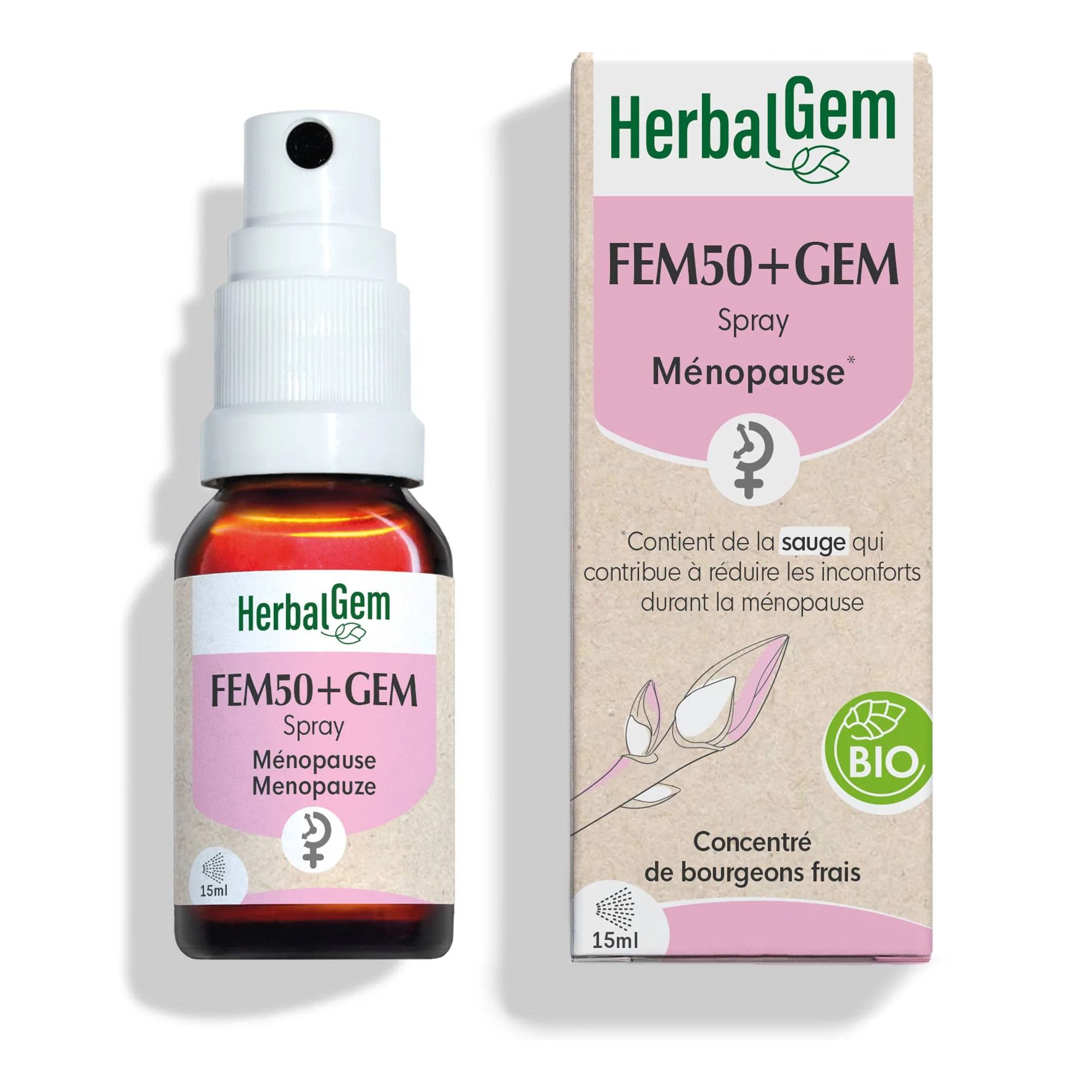Herbalgem- FEM50+ spray - Bio - 15 ml