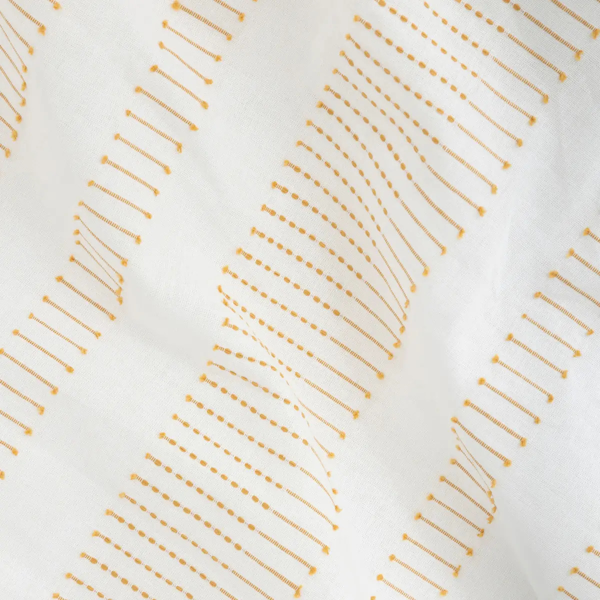 Parure de lit Isao coton blanc jaune 240x220cm