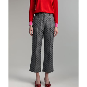 Pantaloni svasati in jacquard M