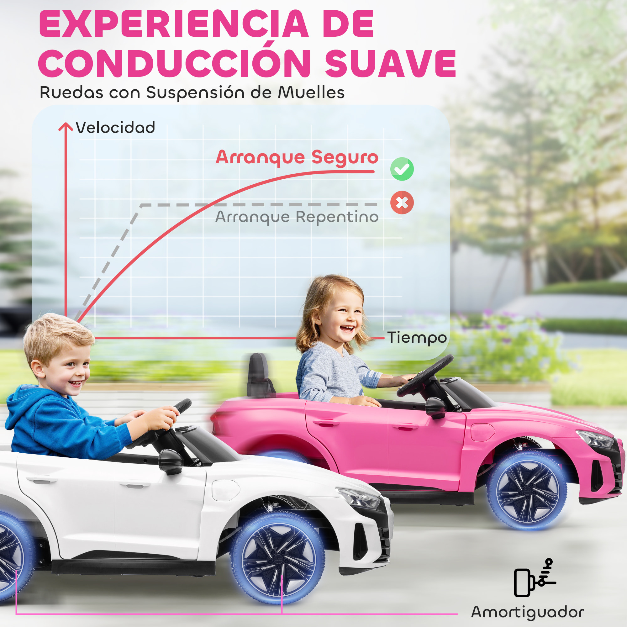Coche Eléctrico para Niños de +3 Años AUDI RS e-tron GT Coche de Batería 12V con Mando a Distancia Faros LED Bocina Música USB y Apertura de Puerta 3-5 km/h Rosa