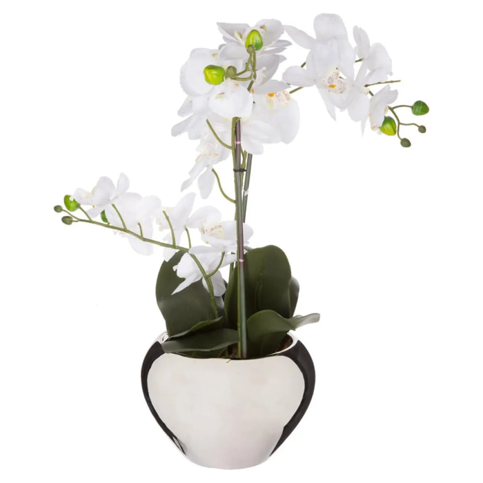 Orchidée artificielle vase céramique H57cm