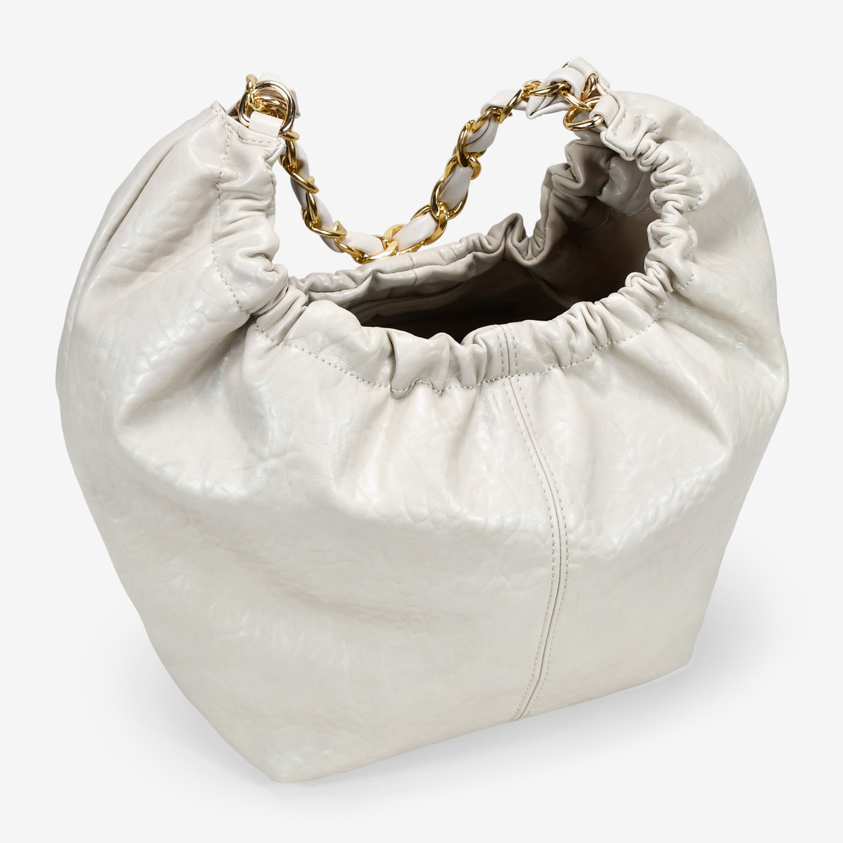 Bolso de hombre beige con cadena