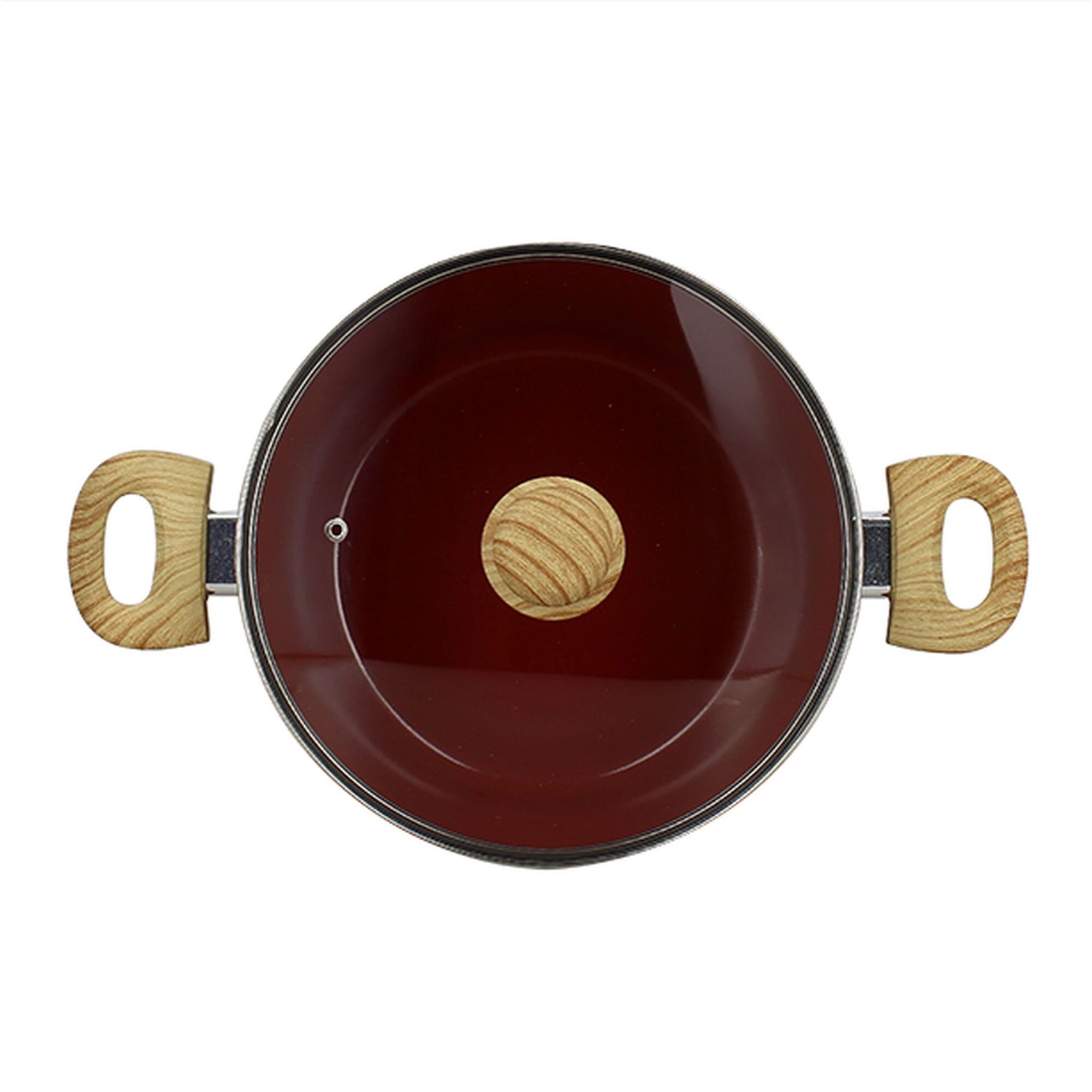 Faitout 24cm en aluminium recyclé brique - tous feux COLORAMA