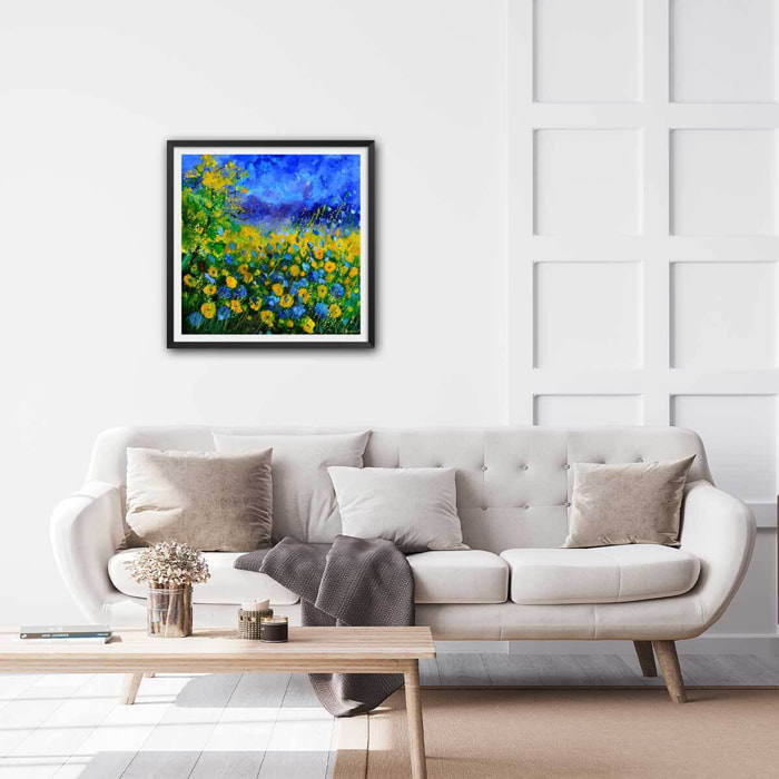 Affiche  sauvages et  des champs Affiche + cadre en bois - Noir