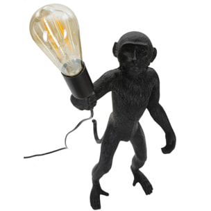 LAMPADA DA TAVOLO MONKEY NERO CM Ø 26X34X55