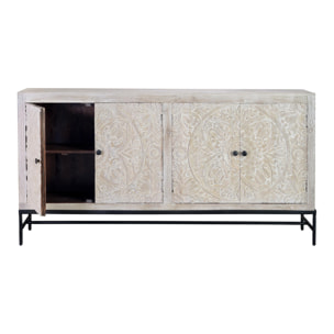 Aparador de Madera de Mango Estilo Mediterráneo Moderno