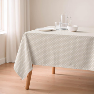 Nappe anti-taches MOCA BEIGE - en 100 % coton