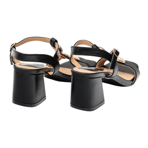 Sandali cinturino regolabile - applicazione - tacco 7,5 cm