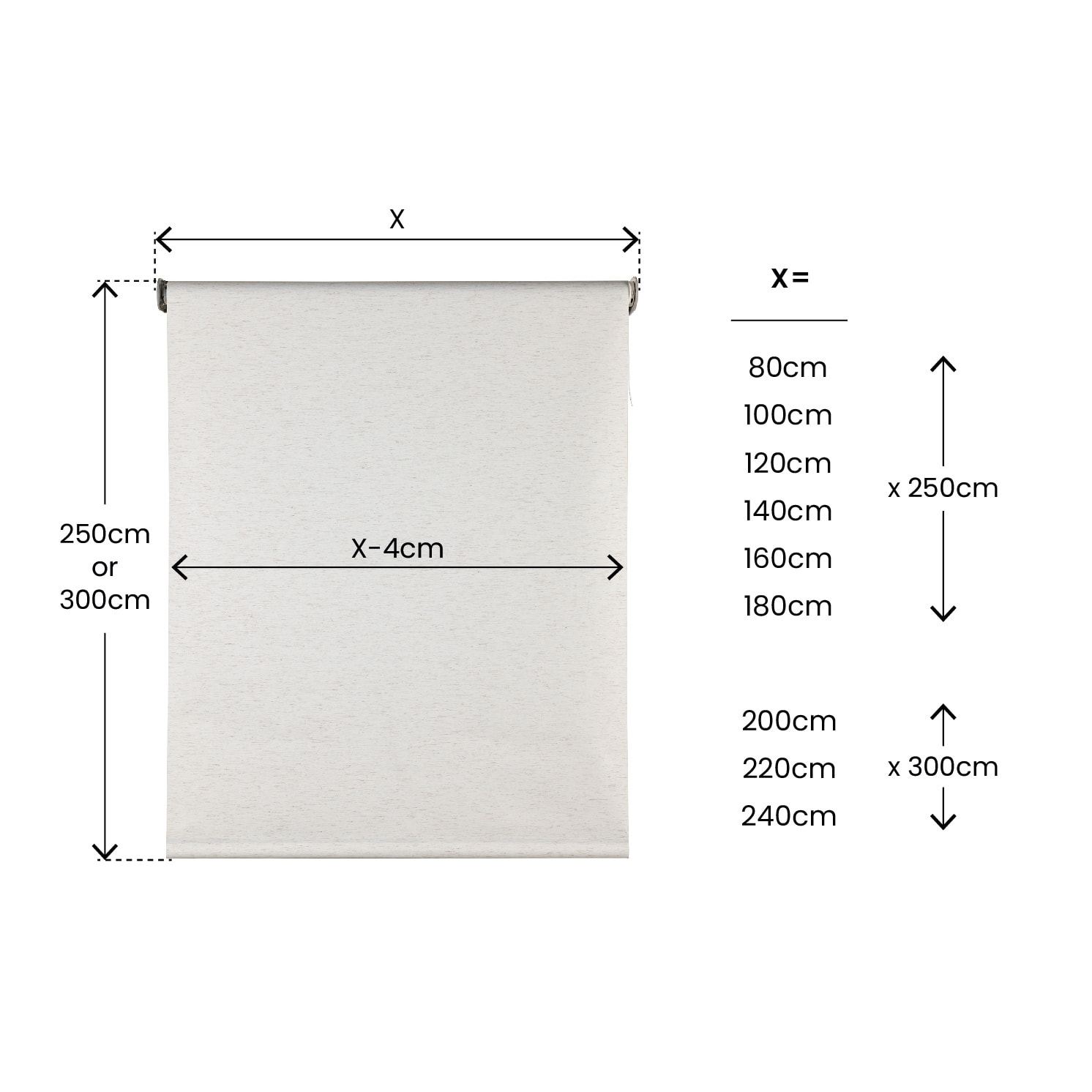 Enrollable Opaco BLACKOUT PRO Blanco-Lino