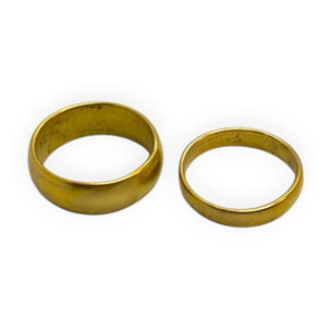 Pack alianzas mini laton dorado
