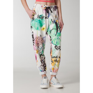 DEHA - Jogger ALLOVER BALLOON PANTS in cotone per donna