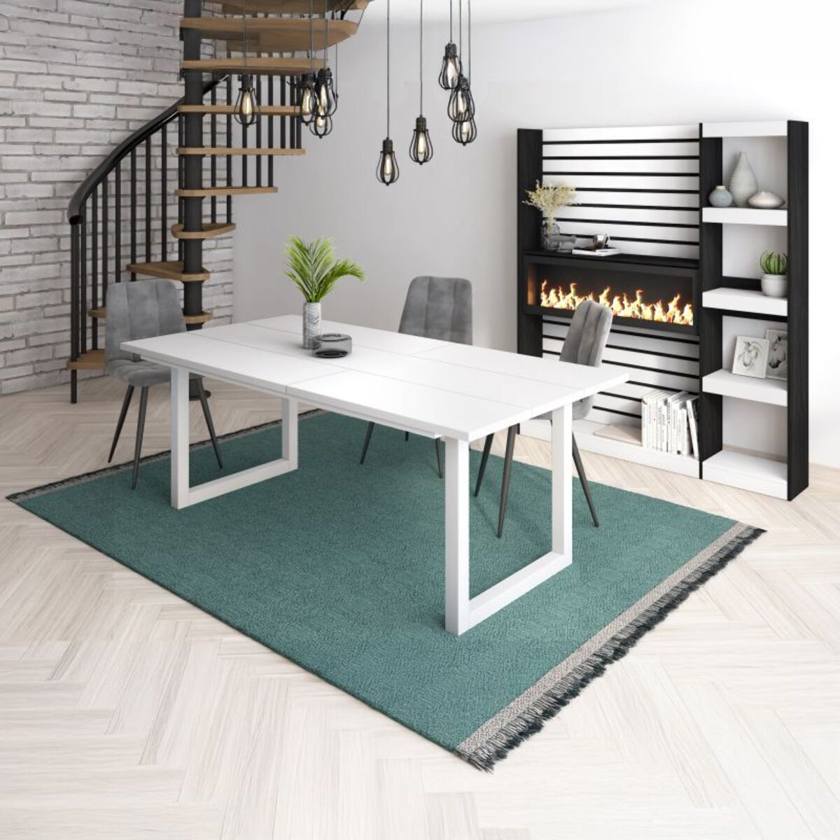 Mesa de comedor Altea 200 Blanco