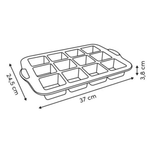 Moule mini brownies Silitop rectangulaire 24x36cm gris