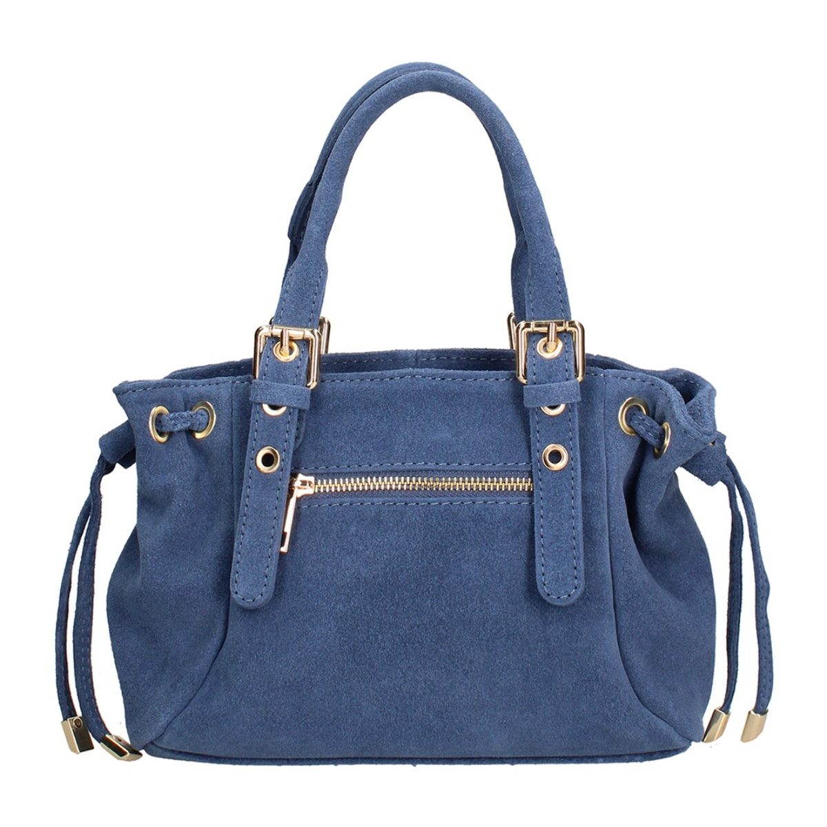 Borsa a mano da donna Made in Italy - Modello Elara Nova - Pelle scamosciata - 14.0 x 8.0 x 25.0 cm