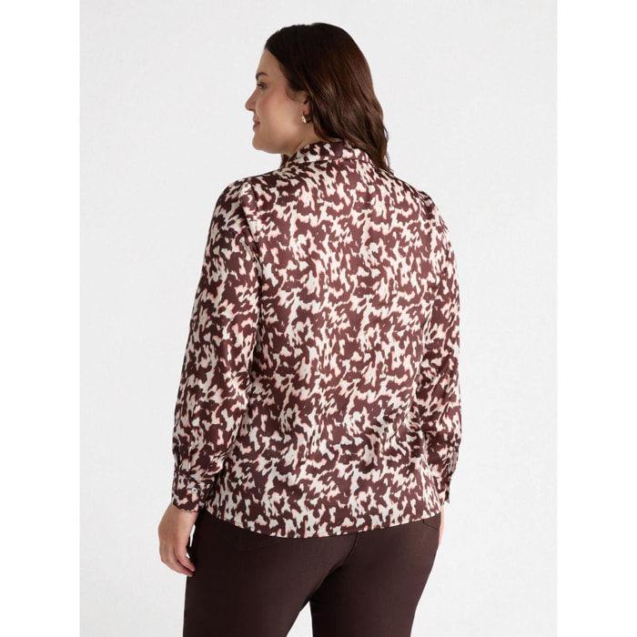 Fiorella Rubino - Camisa con estampado de leopardo - Marrón