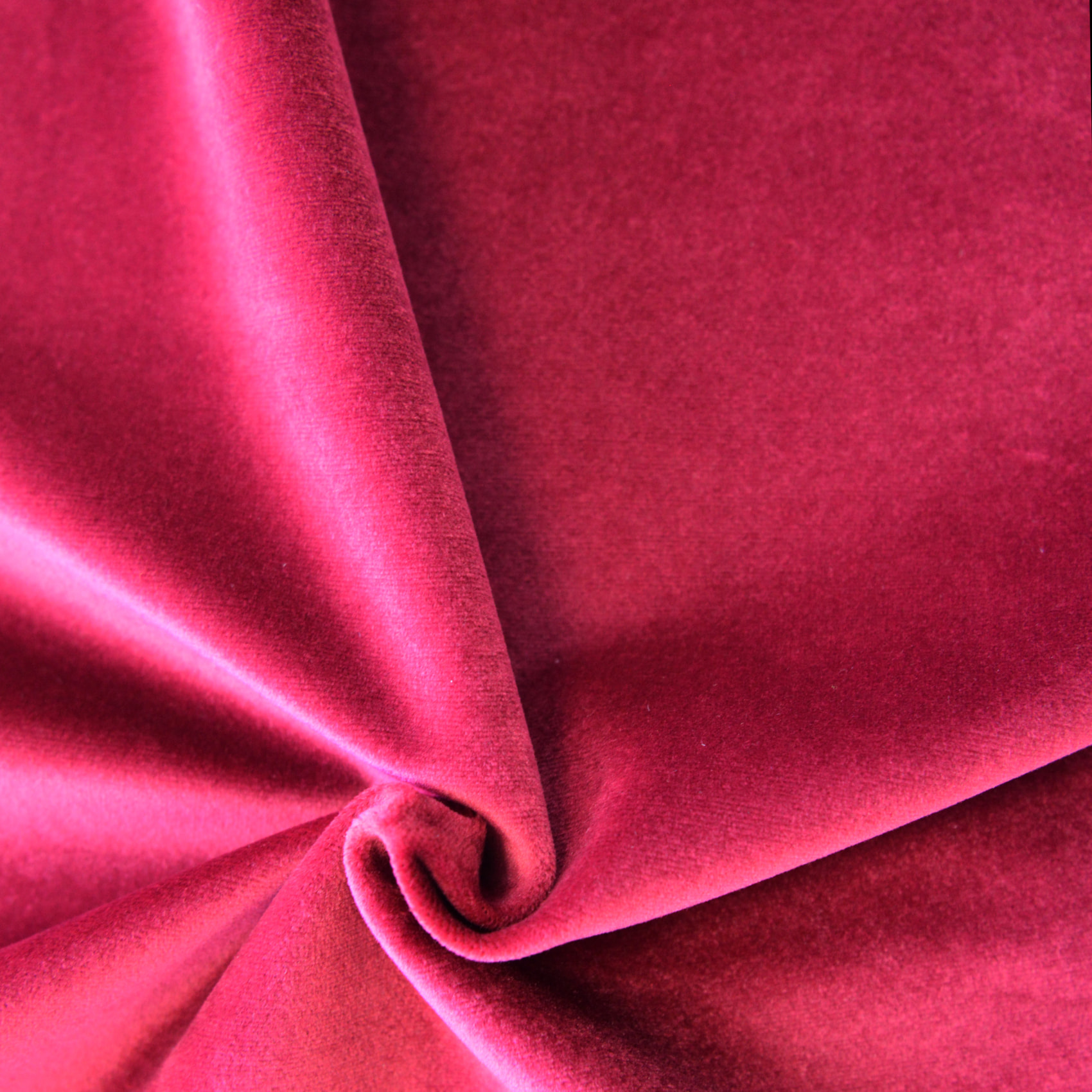 Tissu en velours uni ameublement - Bordeaux
