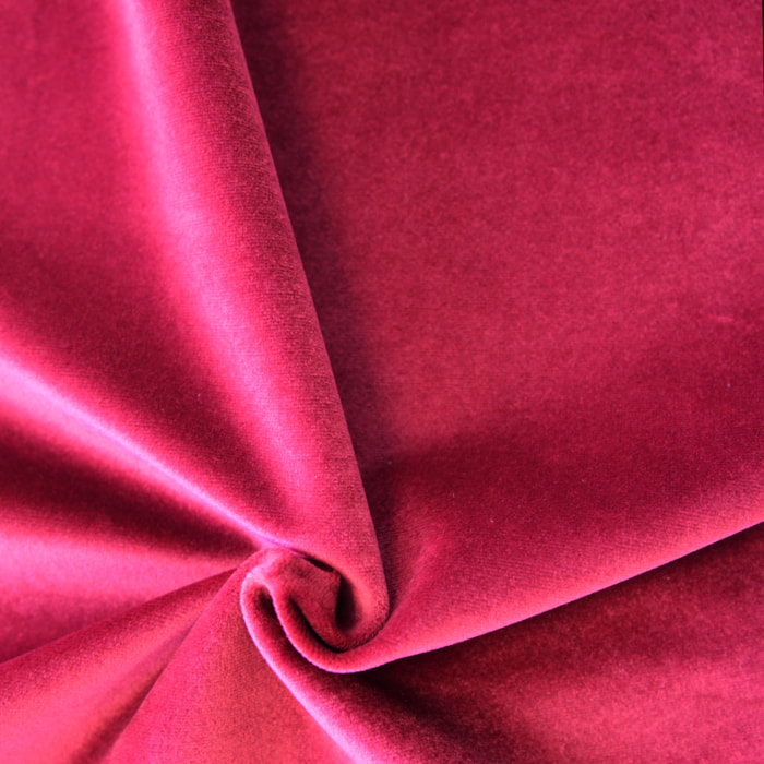 Tissu en velours uni ameublement - Bordeaux