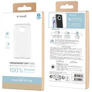 Coque MUVIT Xiaomi Mi 10T Lite Souple transparent