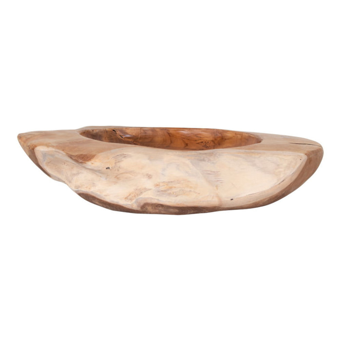 Ciotola decorativa Rio in teak naturale con forma organica ø40x12 cm