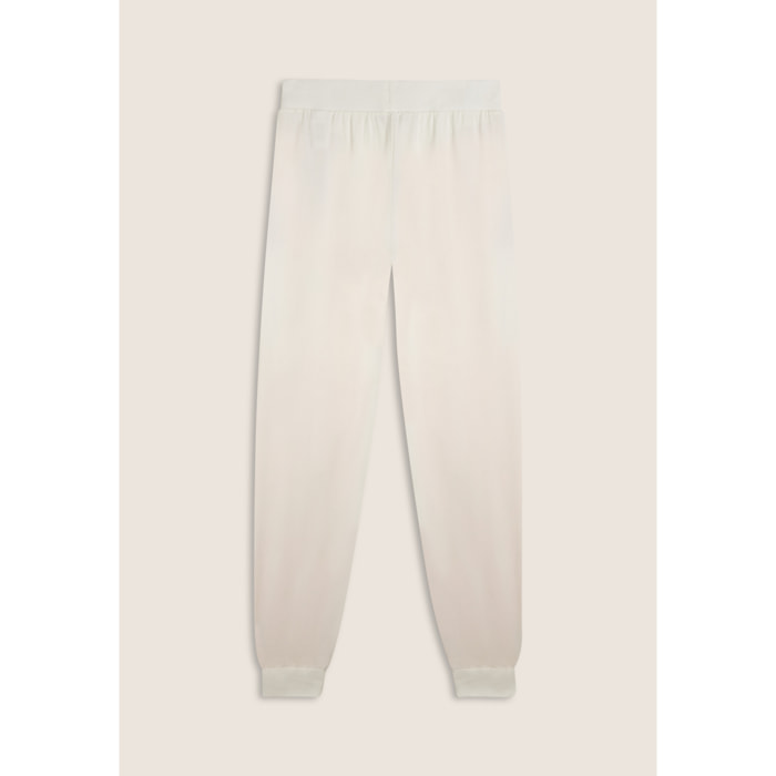 Pantaloni sportivi in felpa di viscosa con fondo a polsino