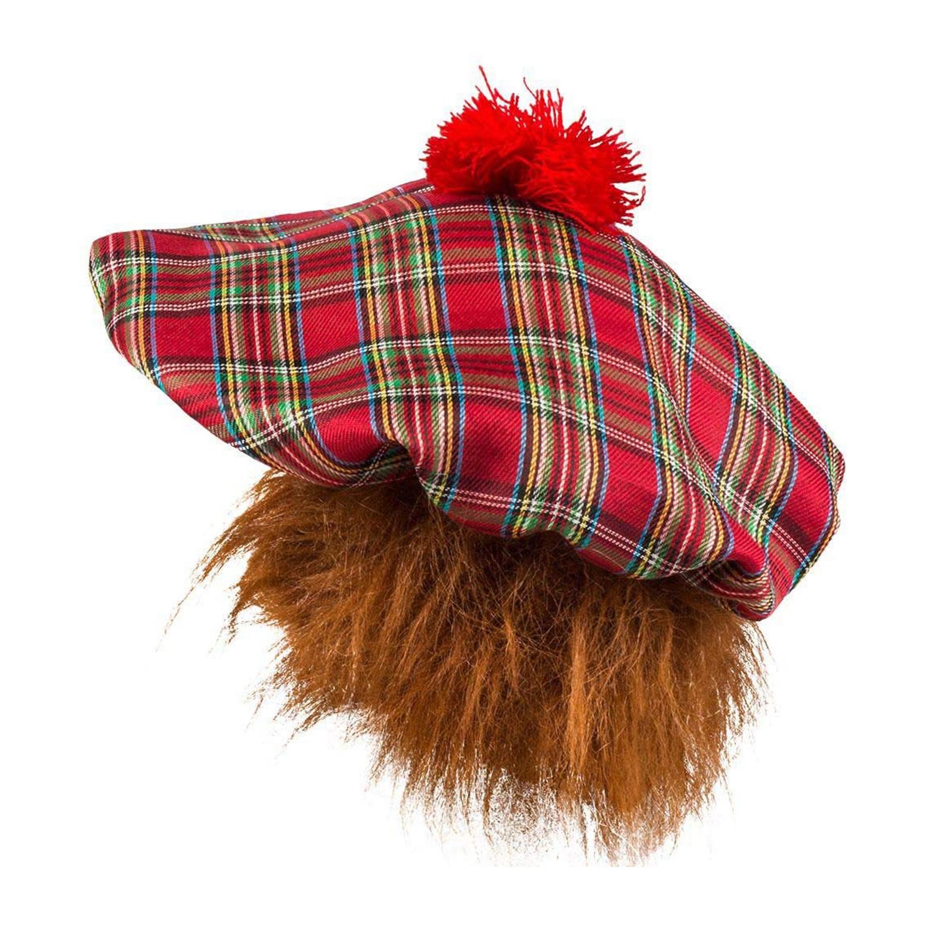 Cappello Scozzese Mr. Tartan Con Capelli Rossi Uomo