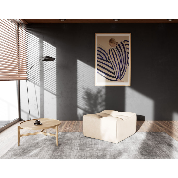 Alya - pouf en simili - Beige