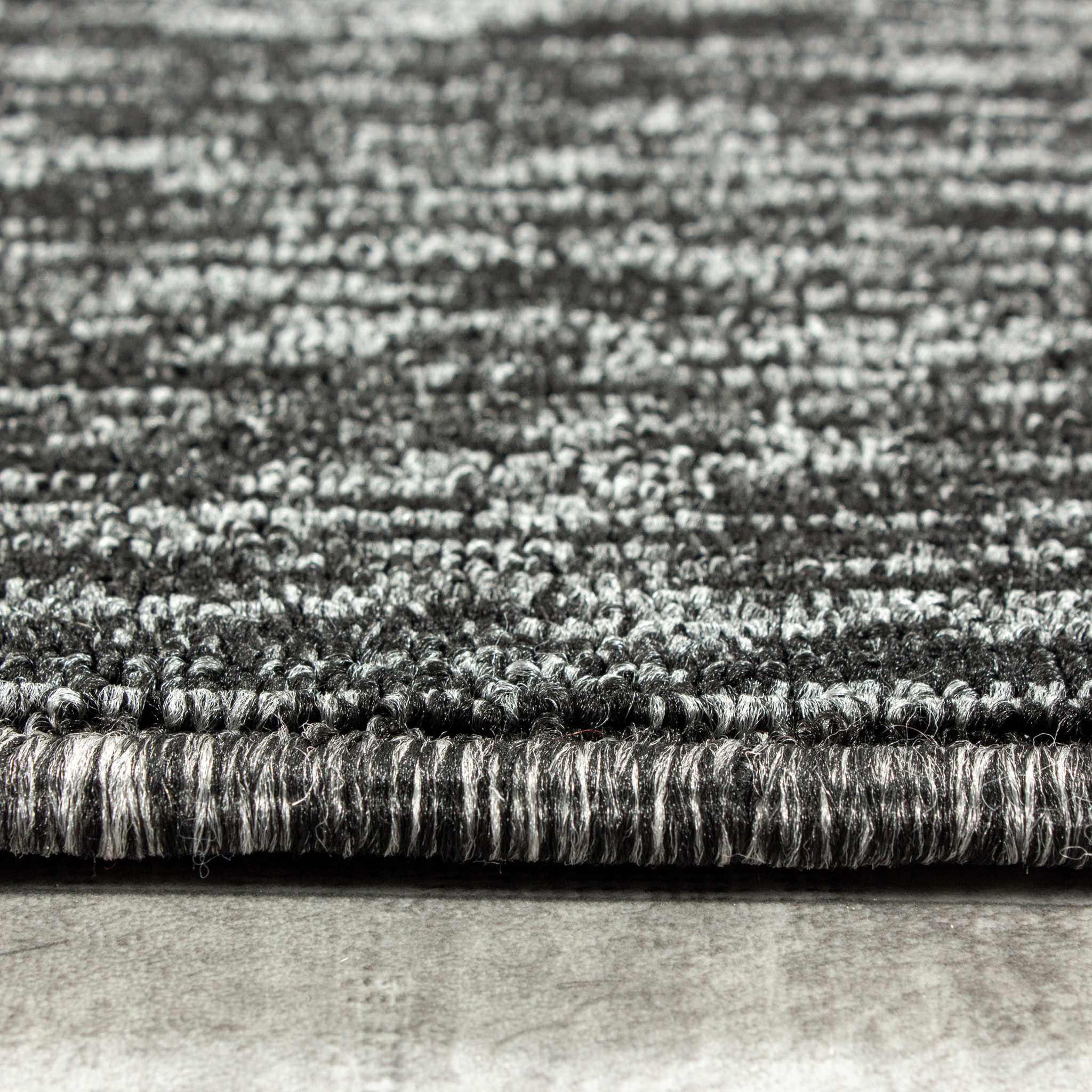 NADOR - Tapis rond de salon moderne Anthracite