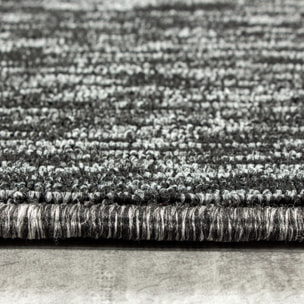 NADOR - Tapis rond de salon moderne Anthracite
