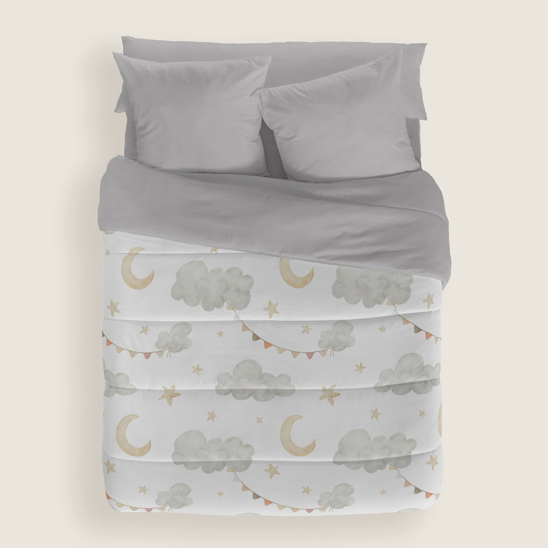 Edredón Nórdico Estampado - Infantil - 100% Poliéster Microfibra - 300 gr/m² con Tacto Pluma - Dreamland