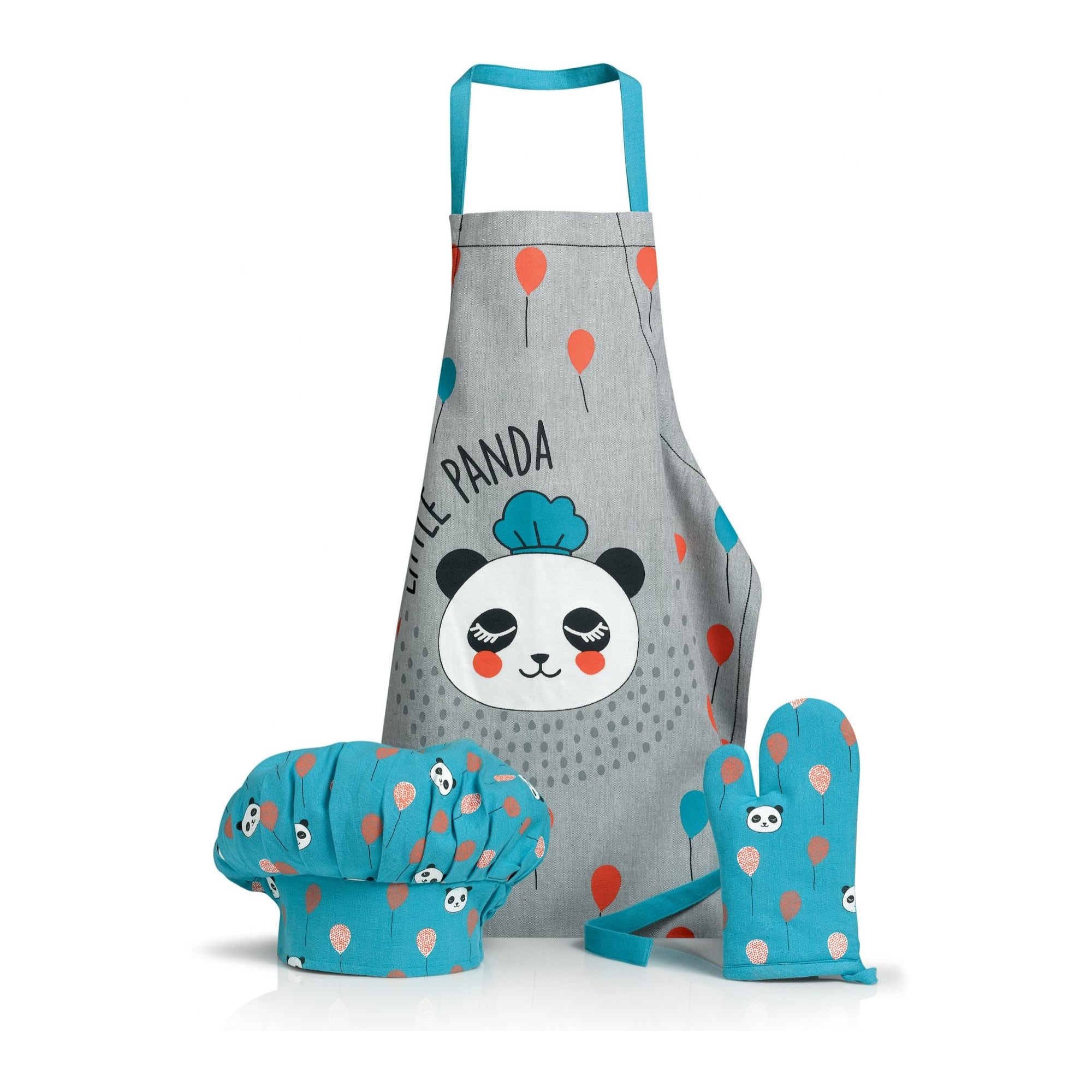 Lot Tablier Toque Gant de cuisine Panda