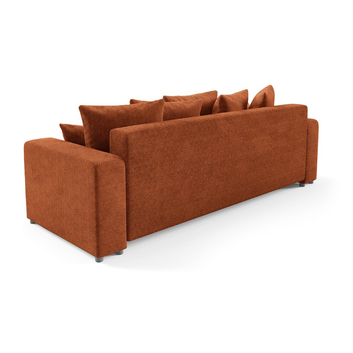 GLORIA - Canapé droit convertible 3 places en tissu terra