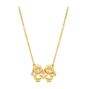 Collar Girls acabado oro amarillo 18k