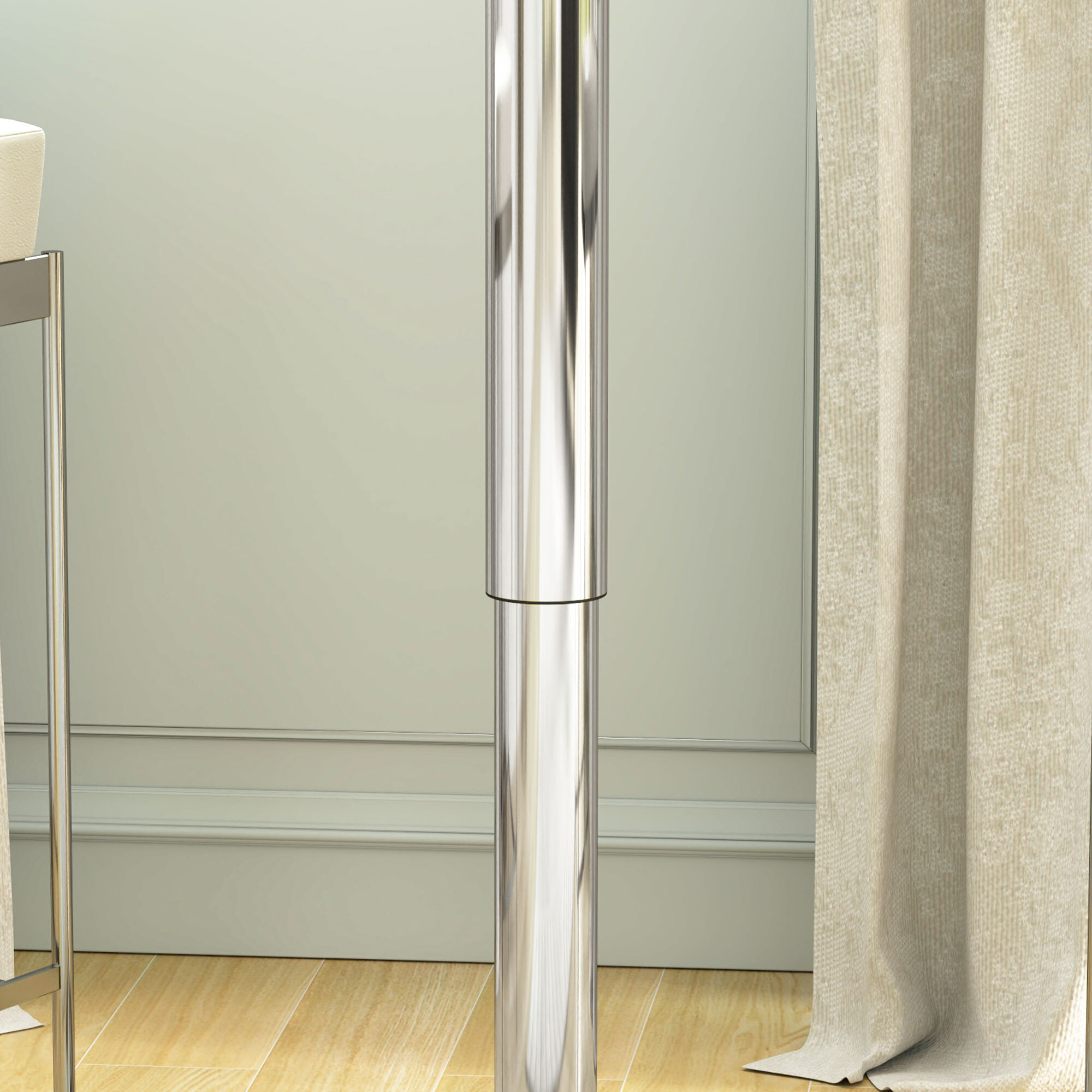 Mesa de Bar Redonda con Altura Ajustable 67-93 cm Mesa Alta de Bar con Tablero Ø63 cm Giratoria 360° con Base Redonda de Metal Cromado para Bistró Cocina Comedor Blanco