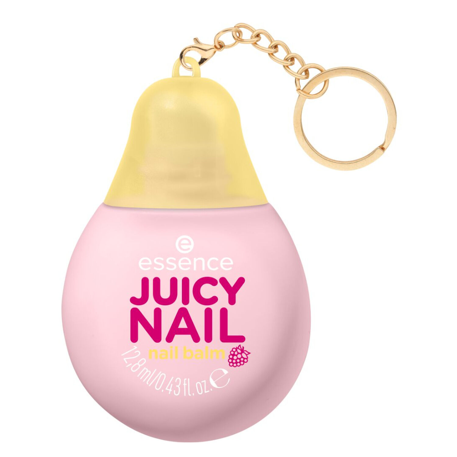 Juicy Nail - Baume Hydratant Ongles Rose Pastel Parfum Framboise Porte-clés 8ml