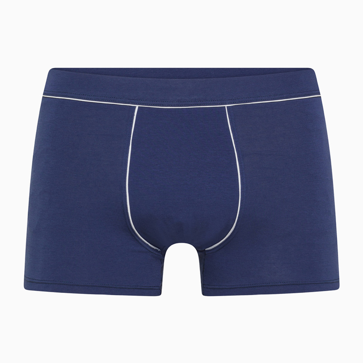 Boxer cotone tinta unita con dettagli a contrasto