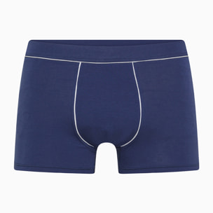 Boxer cotone tinta unita con dettagli a contrasto