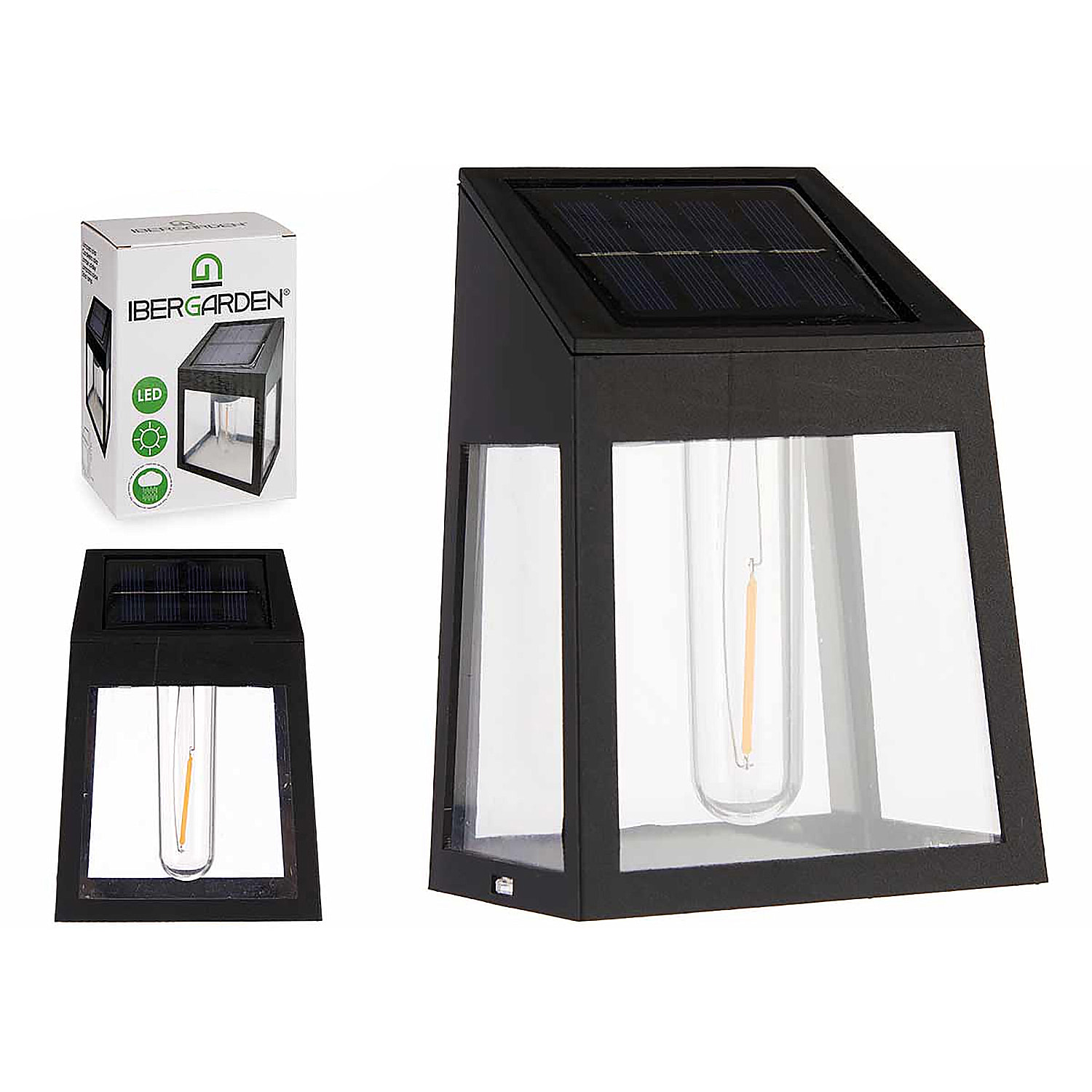 Applique solare con motivo luce calda.