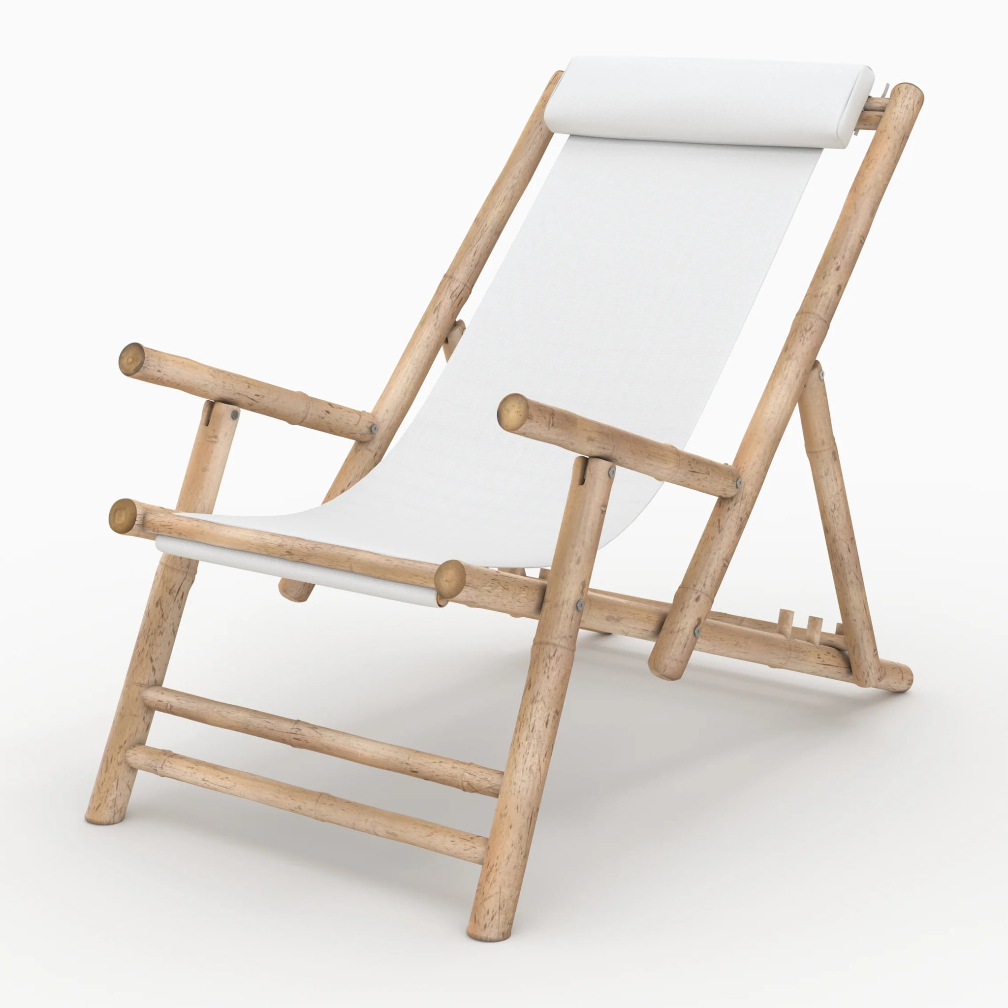 Chilienne en bambou et toile blanche - Vadella