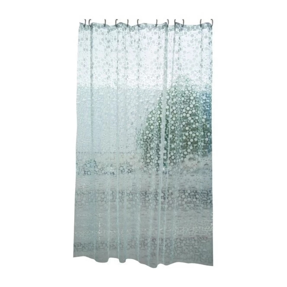 Rideau de douche EVA COPENHAGUE 180x200cm QUALITà PREMIUM Transparent  - Anneaux inclus MSV